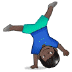 🤸🏿‍♂️ man cartwheeling: dark skin tone display on Samsung